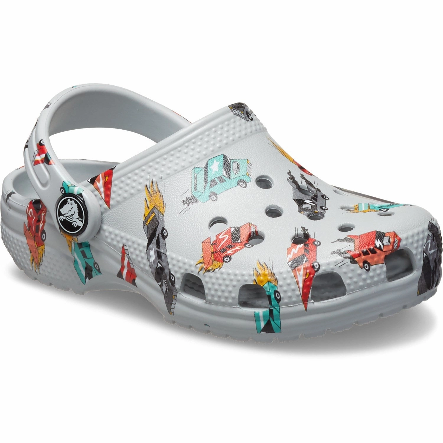Crocs Mirage/Multi Classic Race Cars Graphic Clog Water Sandals for Kids discount