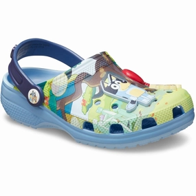 Crocs Multi Bluey Classic Clog Kids Closed Toe Sandals promo