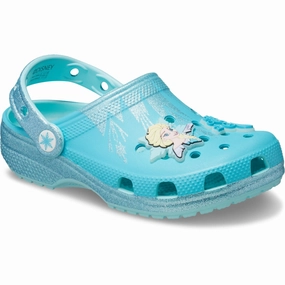 Crocs Multi Frozen Elsa Classic Clog Kids Closed Toe Sandals promo