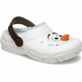 Crocs Multi Frozen Olaf Lined Classic Clog Kids Closed Toe Sandals promo