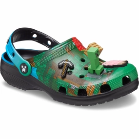 Crocs Multi Minecraft Classic Clog Water Sandals for Kids discount