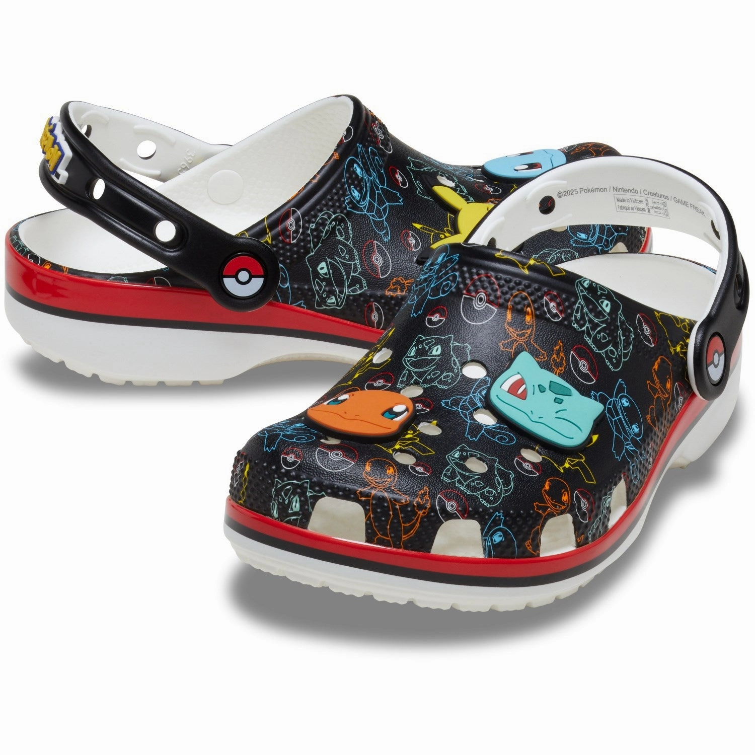 Crocs Multi Pokemon Print Classic Clog Kids Closed Toe Sandals promo