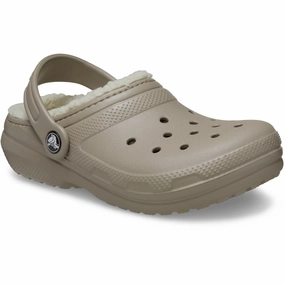 Crocs Mushroom/Bone Classic Lined Clog Kids Closed Toe Sandals promo