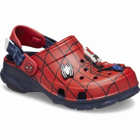 Crocs Navy Spider-Man All-Terrain Clog Kids Closed Toe Sandals promo