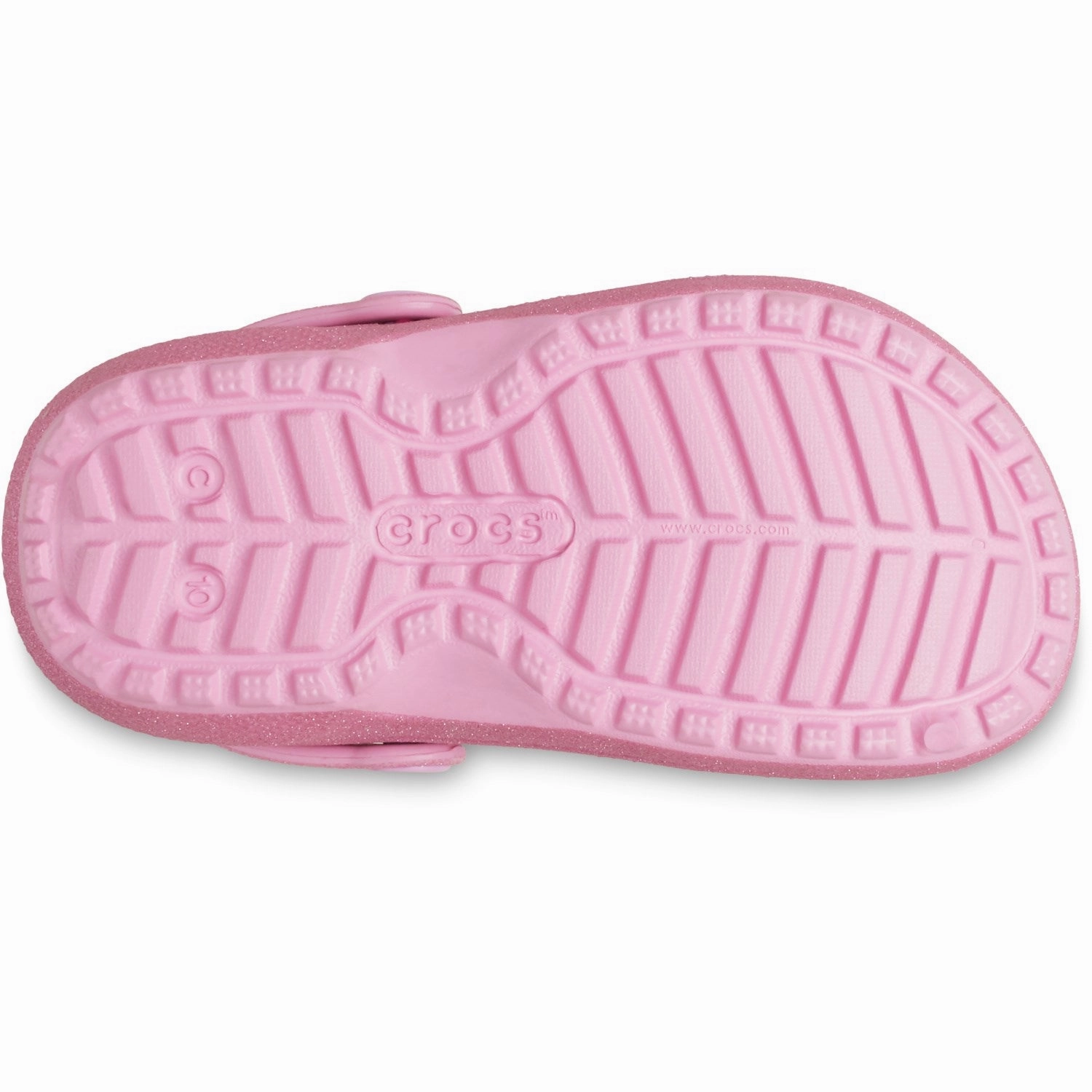 Crocs Pink Tweed Classic Lined Glitter Clog