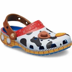 Crocs Toy Story Woody Classic Clog Blue Jean Water Sandals for Kids discount