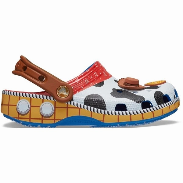 Crocs Toy Story Woody Classic Clog Blue Jean Water Sandals for Kids discount