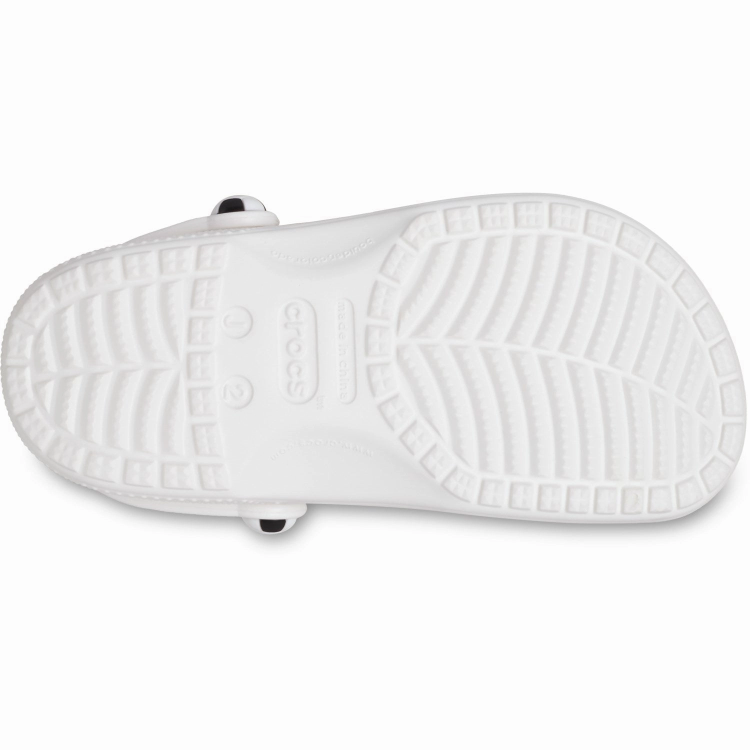 Crocs White/Black Classic Soccer Ball Clog