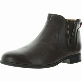 CROSBIE GORE Womens Cushioned Footbed Leather Ankle Boots Sale on Womens Trendy Boots