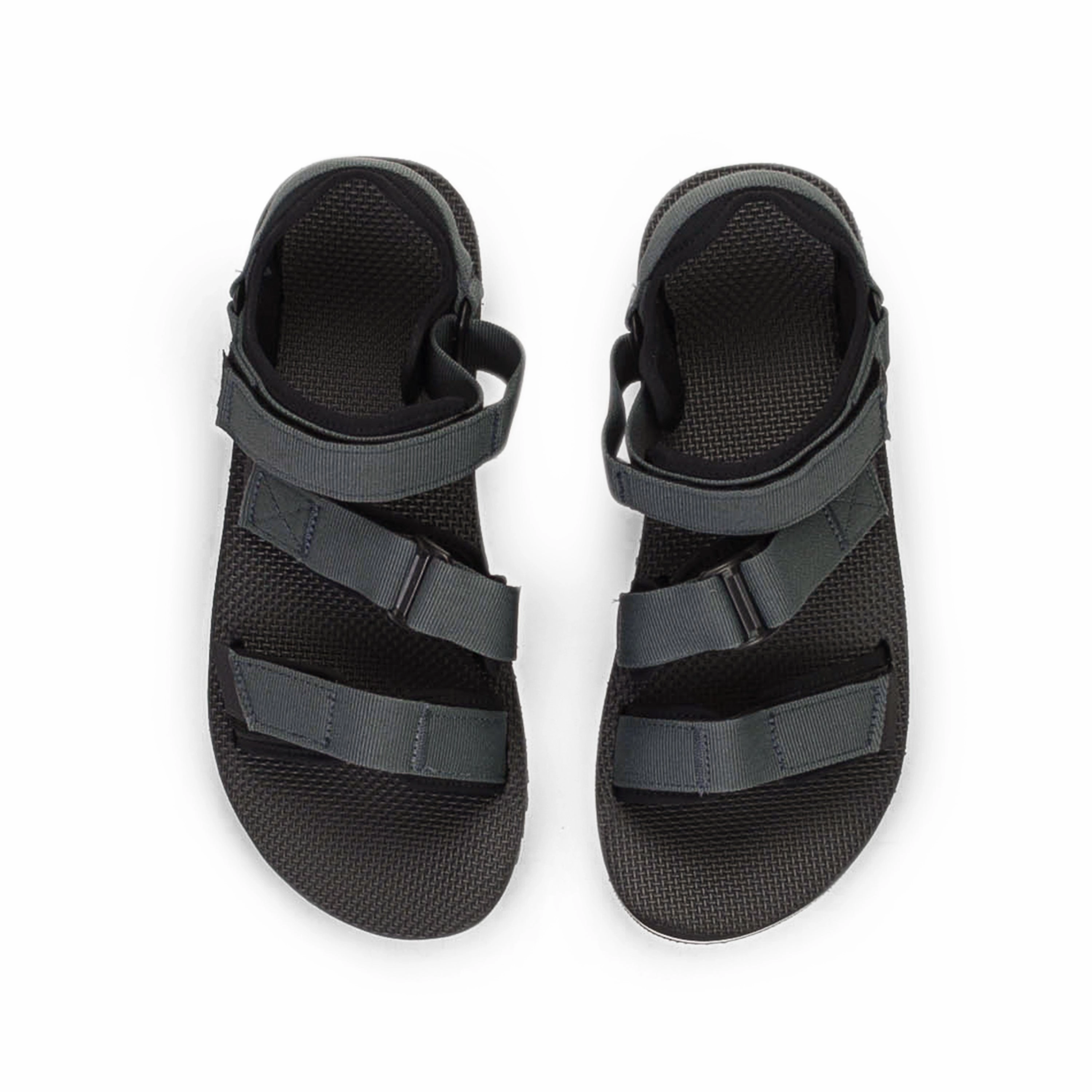 CROSS STRAP TRAIL DARK SHADOW BLACK SANDALS Discount Mens Beach Sandals