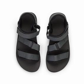 CROSS STRAP TRAIL DARK SHADOW BLACK SANDALS Discount Mens Beach Sandals