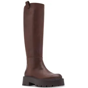 Crow WC Womens Distressed Faux Leather Knee-High Boots Cheap Womens Boots for winter