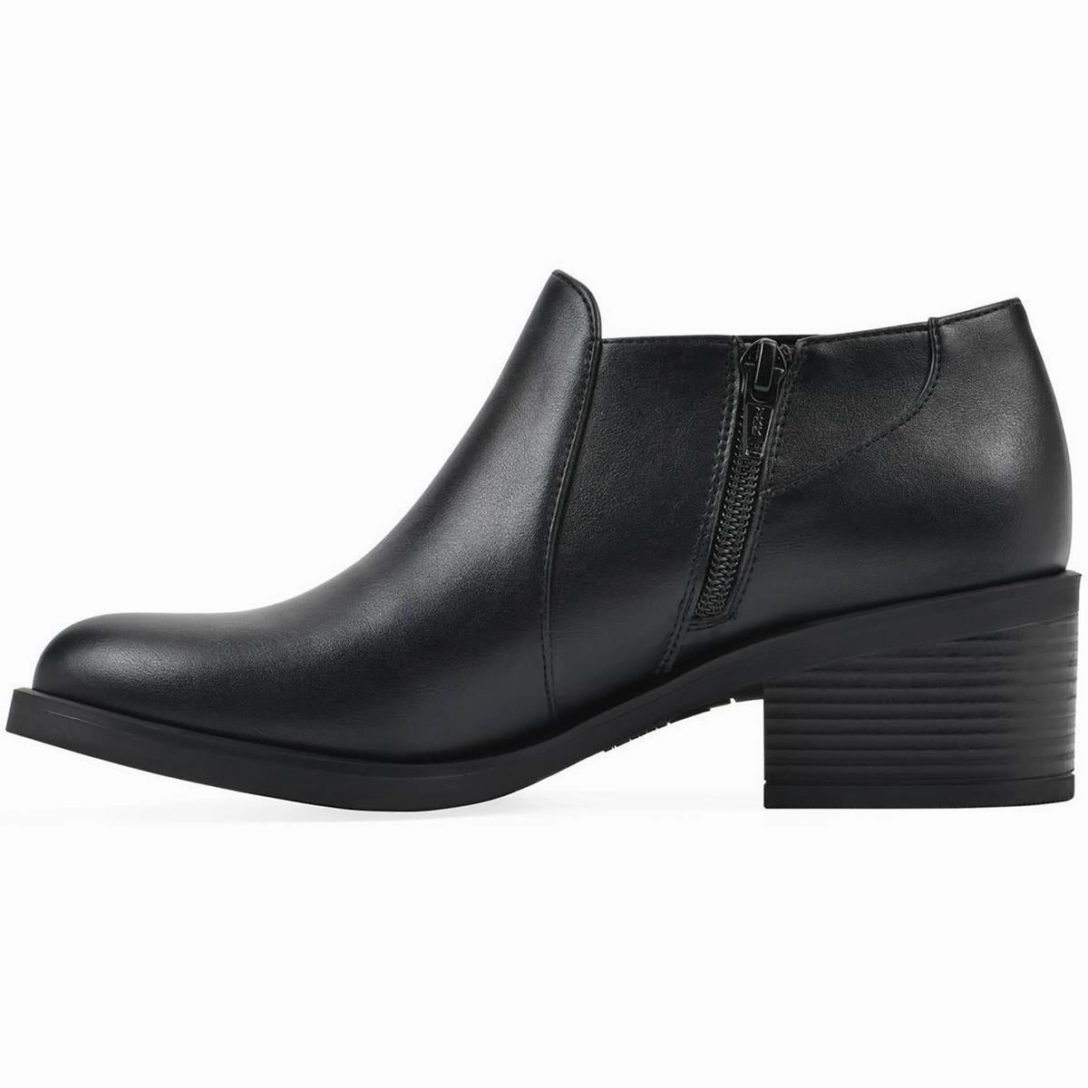 Cuisine Womens Zipper Leather Shooties