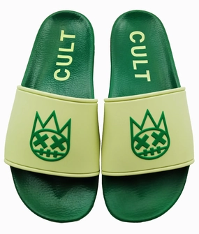 CULT SLIDE IN KELLY GREEN Mens Slippers clearance sale