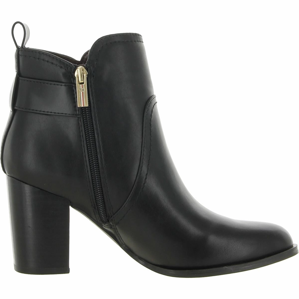 DACIEE Womens Faux Leather Zipper Ankle Boots