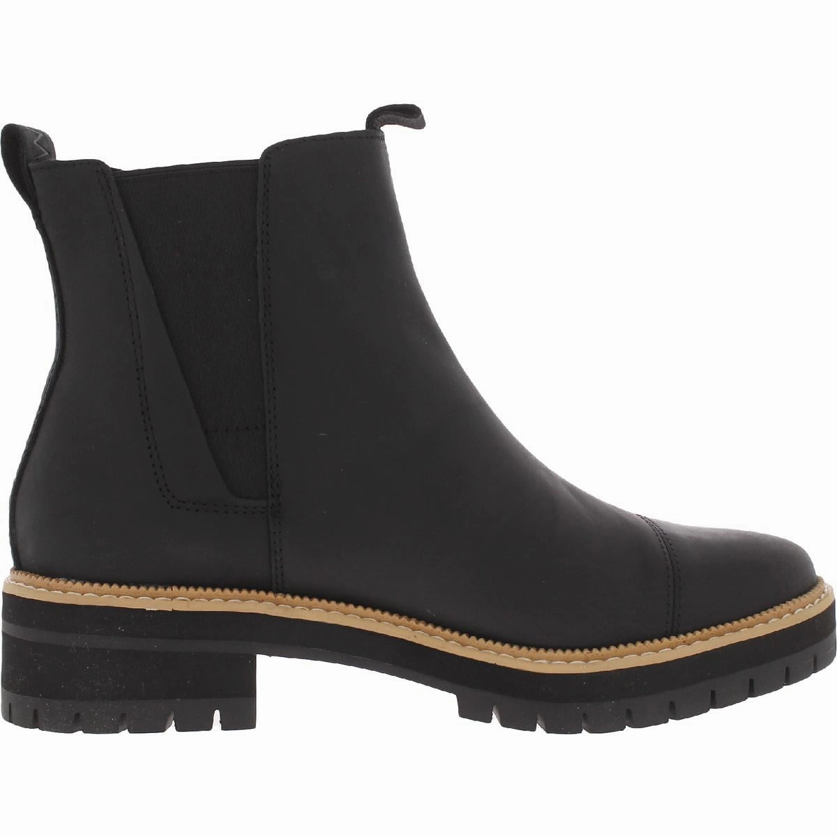Dakota Womens Leather Pull On Chelsea Boots