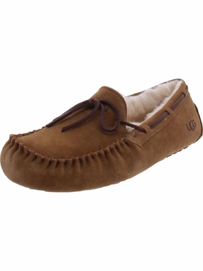 Dakota Womens Suede Shearling Lined Moccasin Slippers Cozy Womens Slippers discount