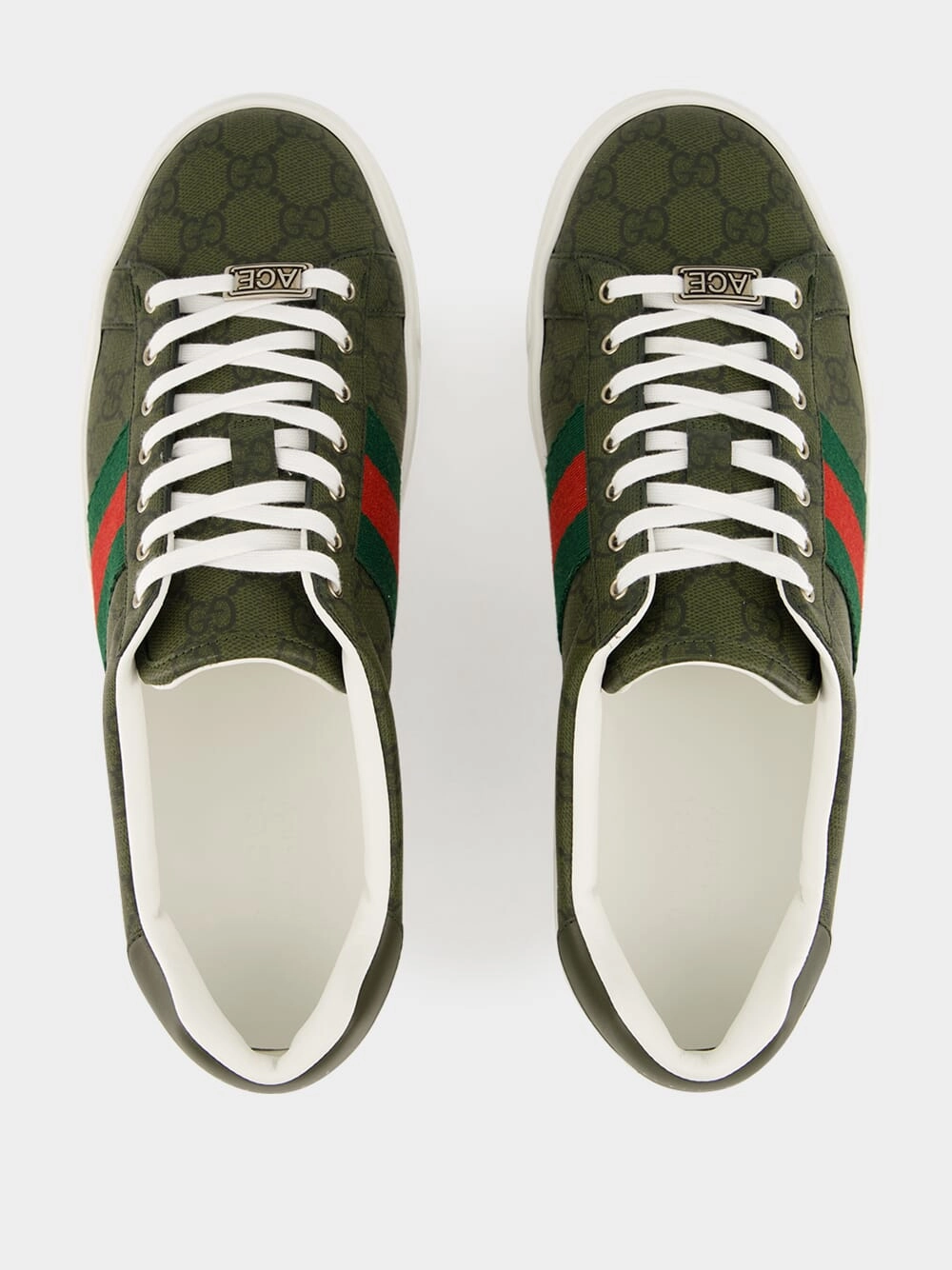 Dark Green GG Supreme Ace Sneakers