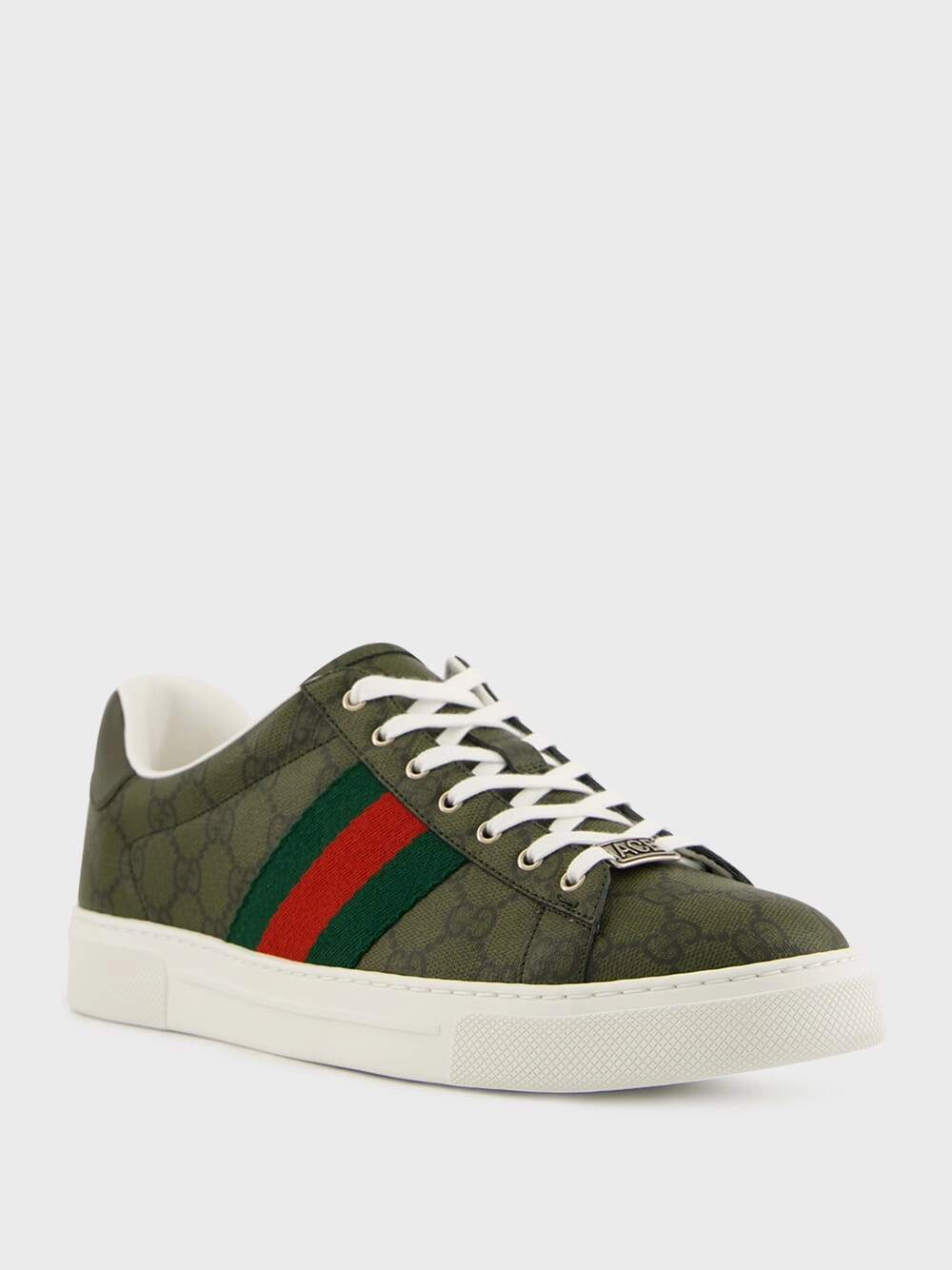 Dark Green GG Supreme Ace Sneakers