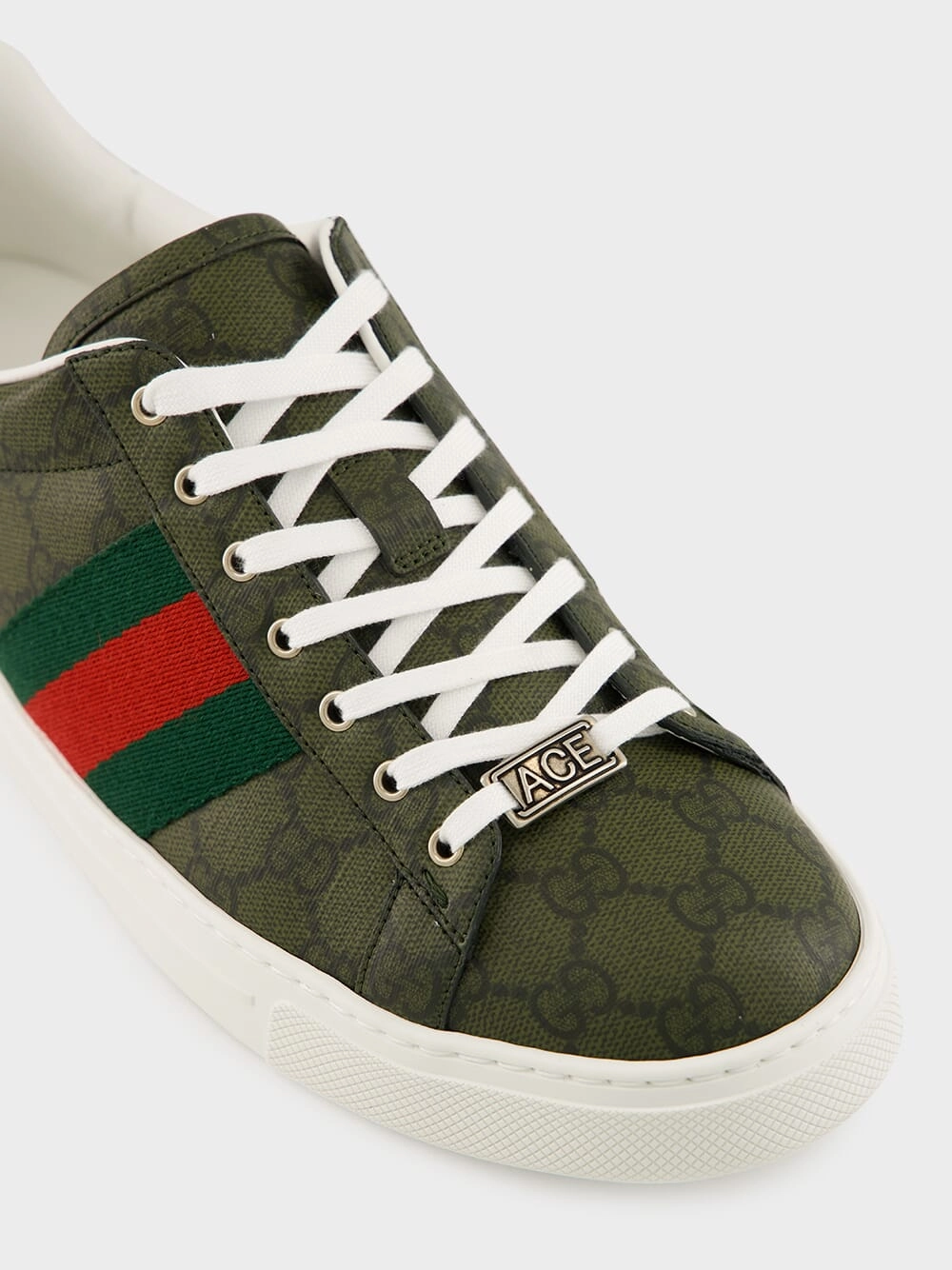 Dark Green GG Supreme Ace Sneakers