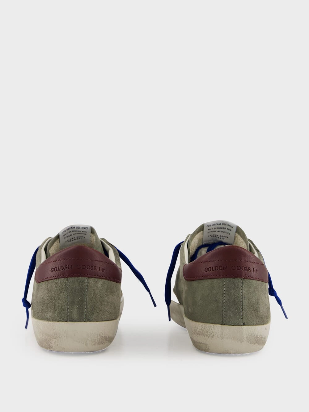 Dark Green Suede Superstar Sneakers with Brown Star