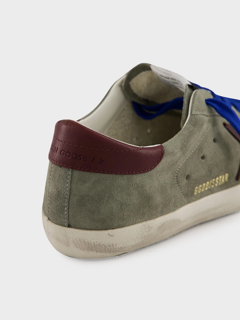 Dark Green Suede Superstar Sneakers with Brown Star