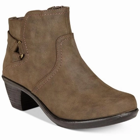 Dawnta Womens Faux Leather Ankle Booties Womens Dress Boots for less