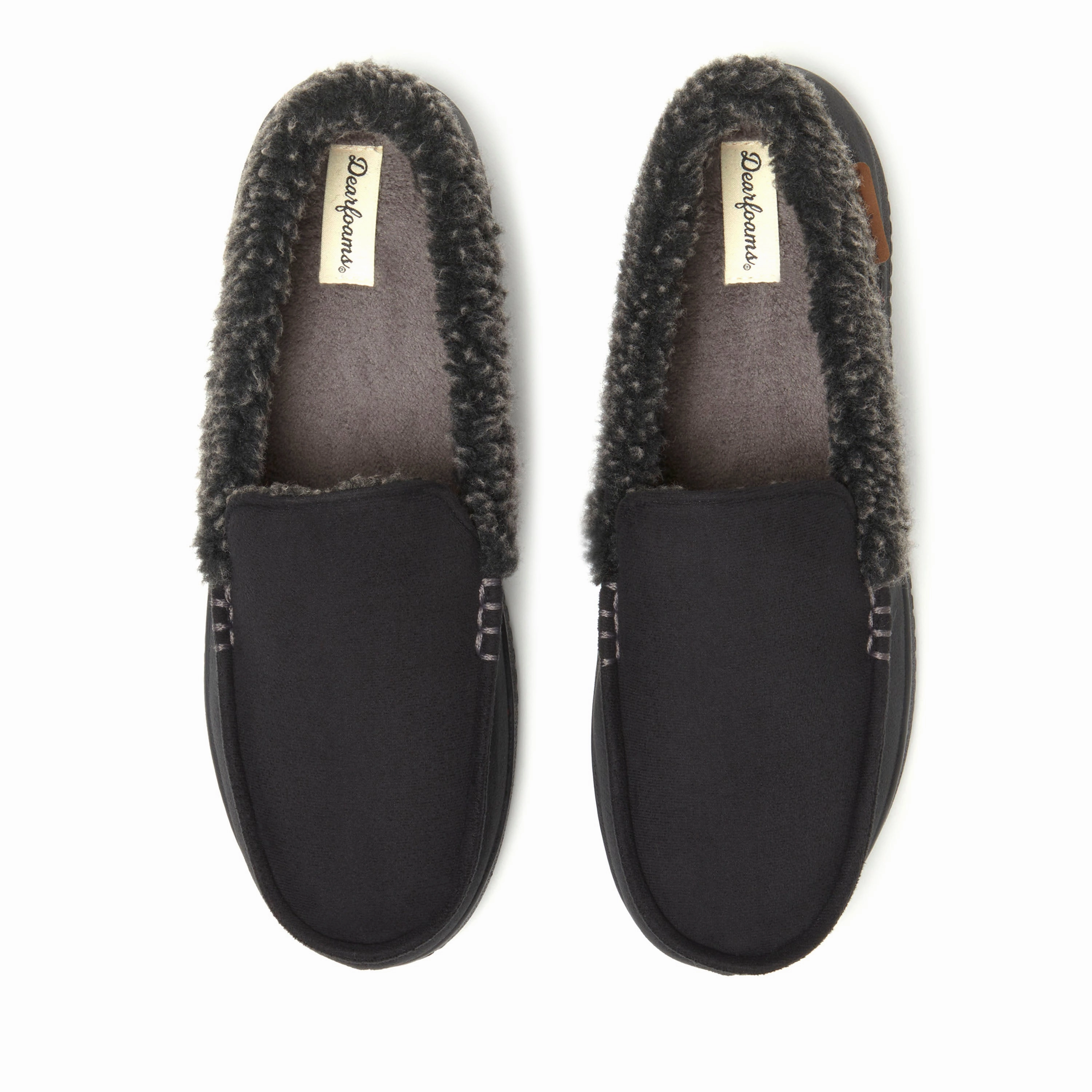 Dearfoams Men's Alexander Microsuede Moccasin Slipper