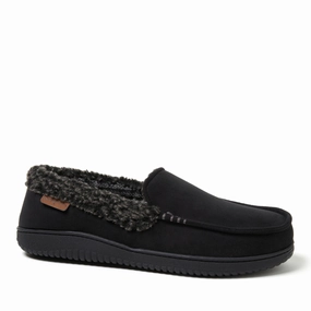 Dearfoams Men's Alexander Microsuede Moccasin Slipper Mens Slippers clearance sale