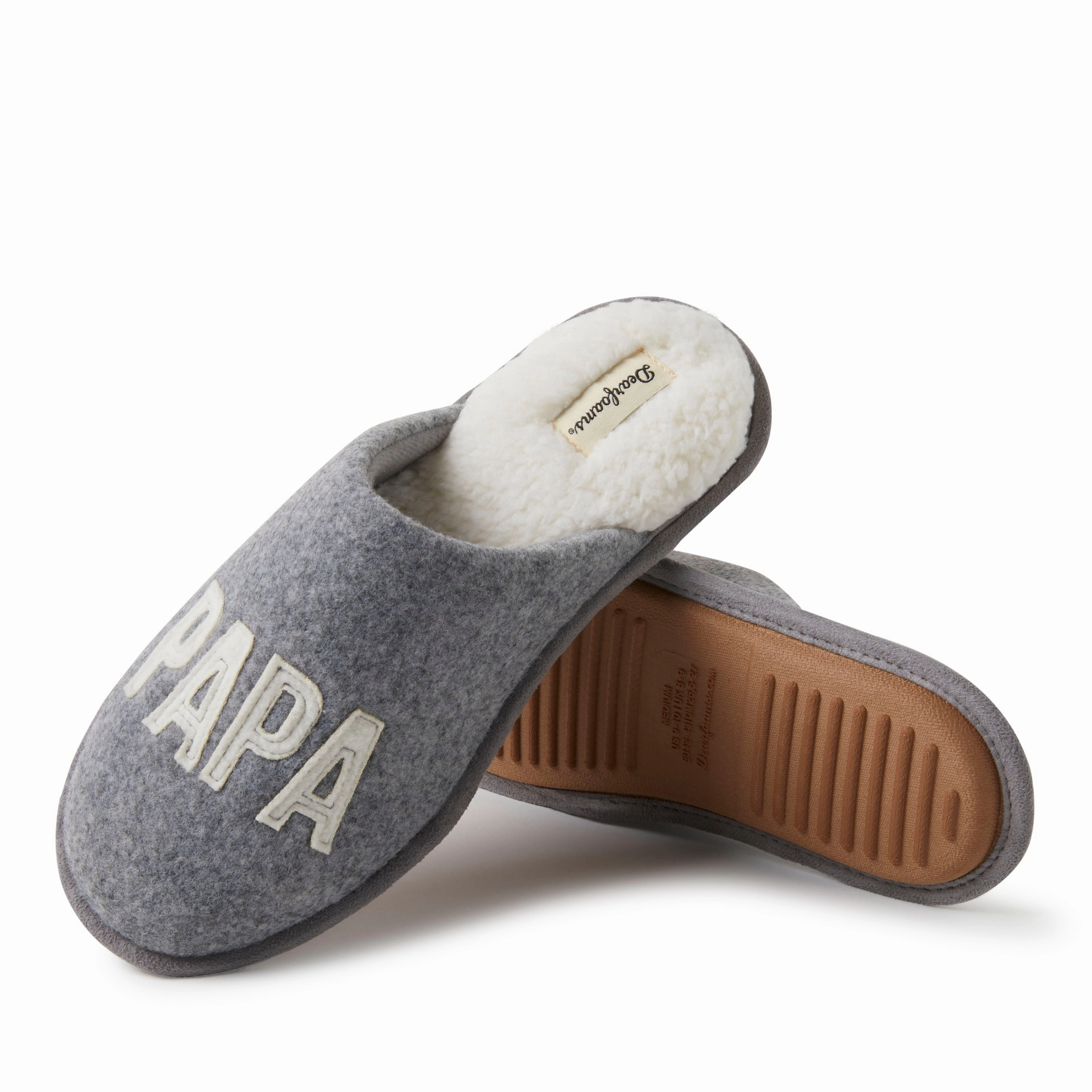 Dearfoams Men's Carson Papa Bear Family Scuff Slipper