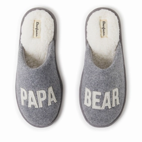 Dearfoams Men's Carson Papa Bear Family Scuff Slipper Mens Slippers clearance sale