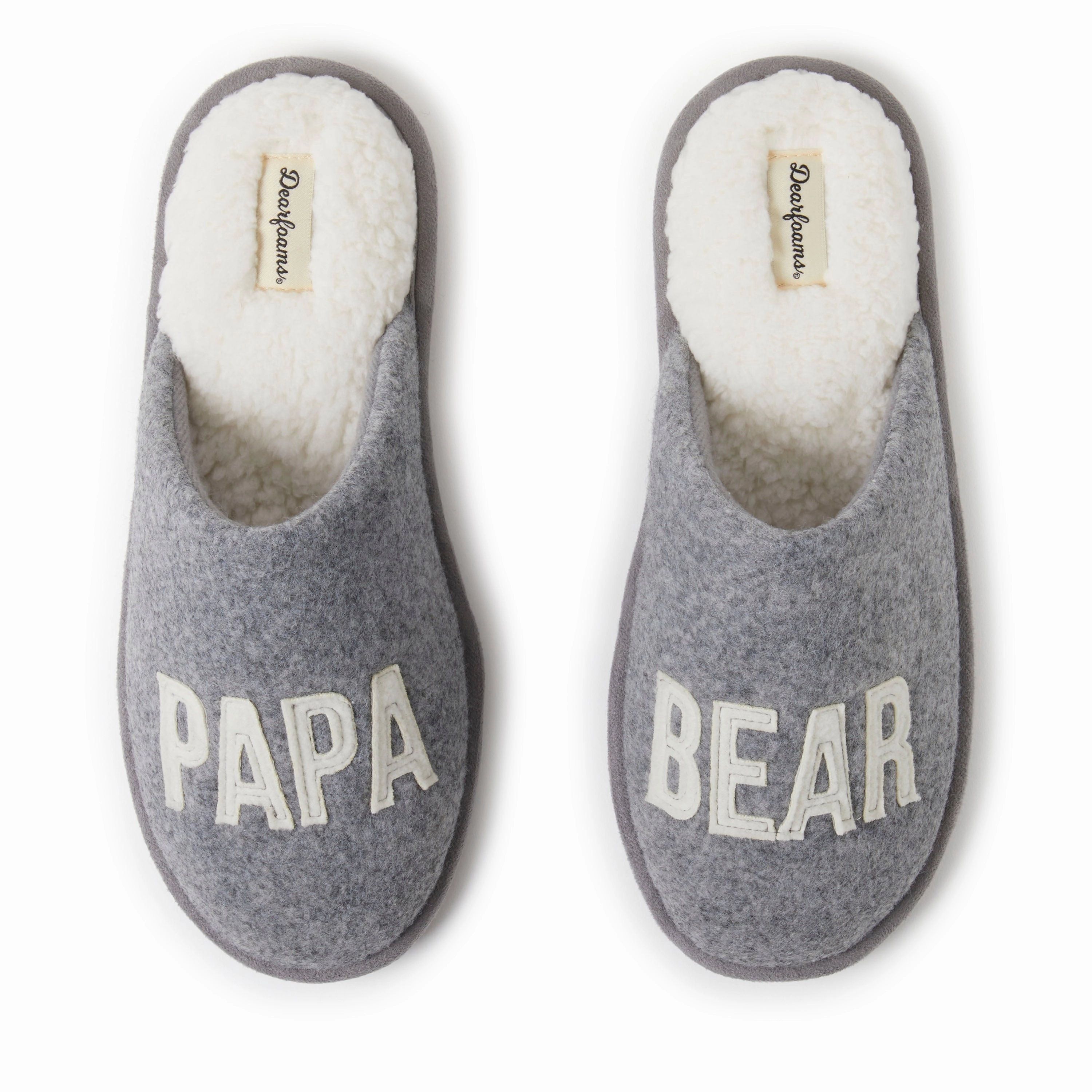 Dearfoams Men's Carson Papa Bear Family Scuff Slipper Mens Slippers clearance sale