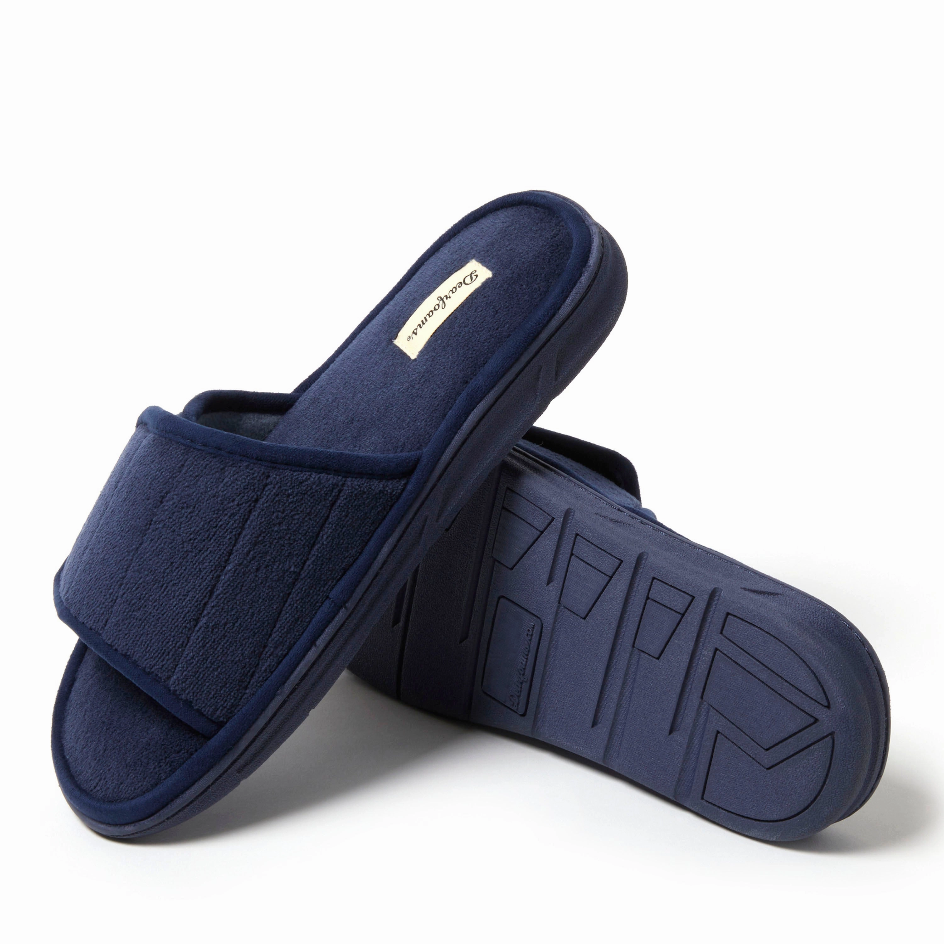 Dearfoams Men's Collin Terry Adjustable Shower Slide House Slipper
