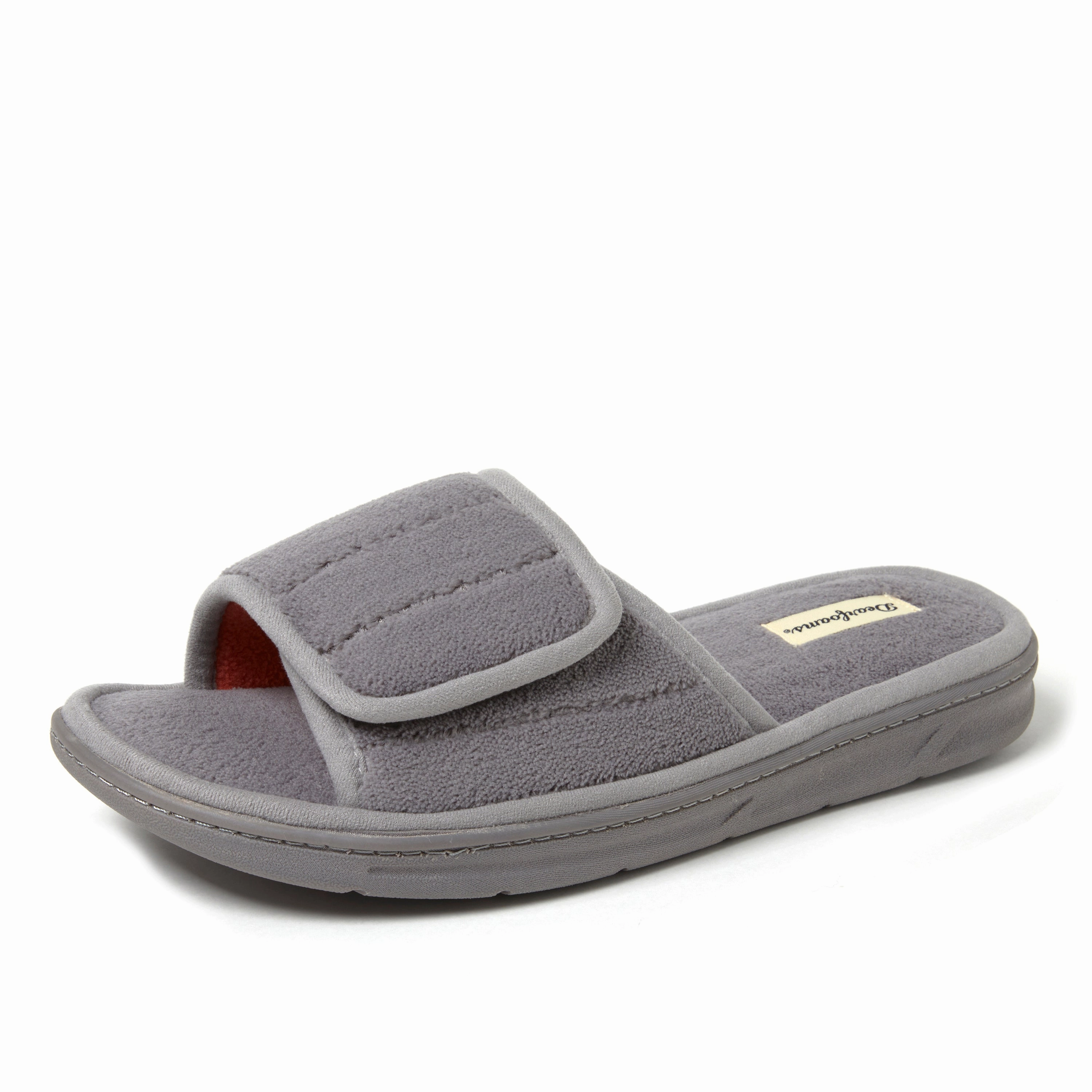 Dearfoams Men's Collin Terry Adjustable Shower Slide House Slipper