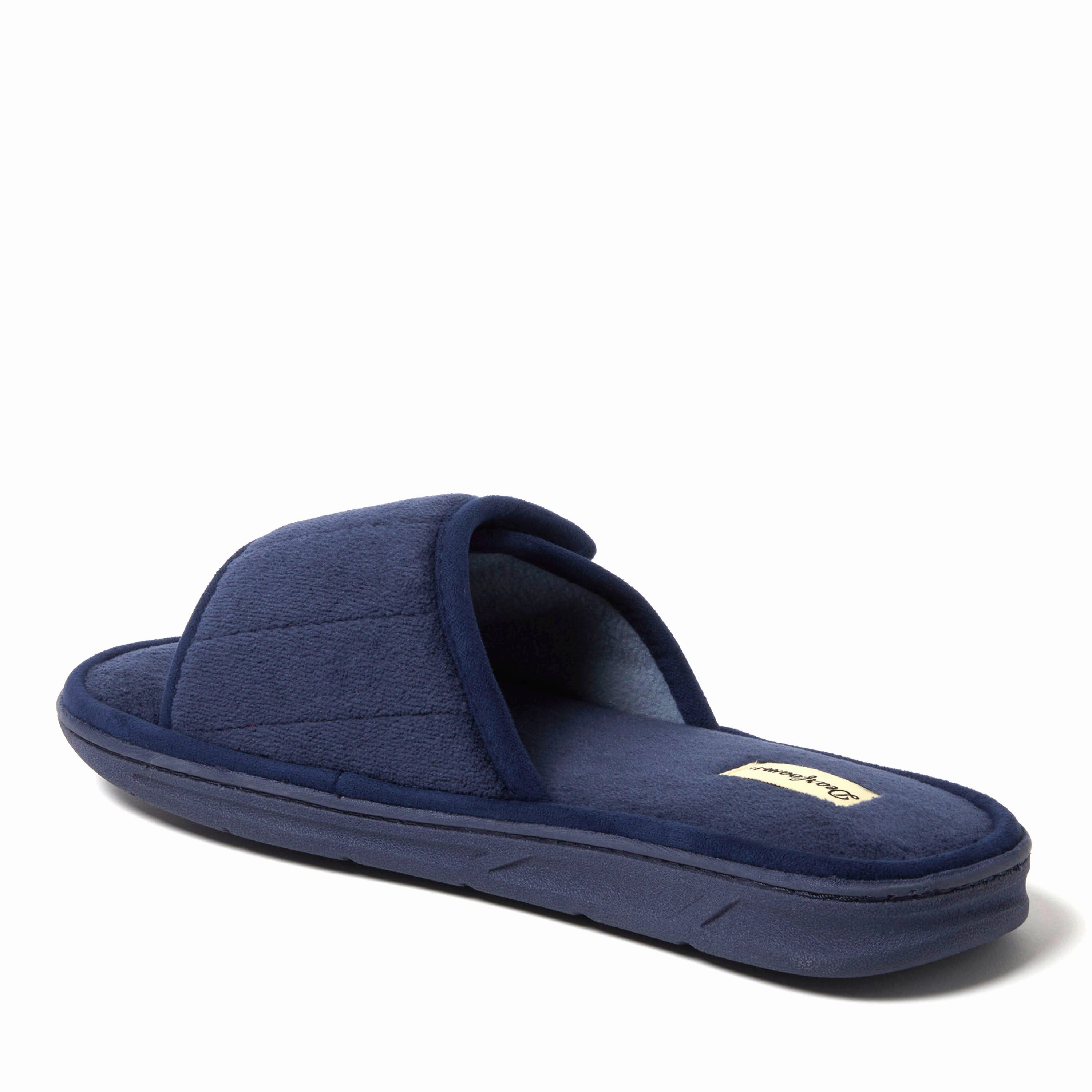 Dearfoams Men's Collin Terry Adjustable Shower Slide House Slipper