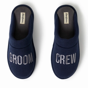 Dearfoams Men's Groom/Groomsmen Giftable Wedding Scuff Slipper Mens Slippers clearance sale