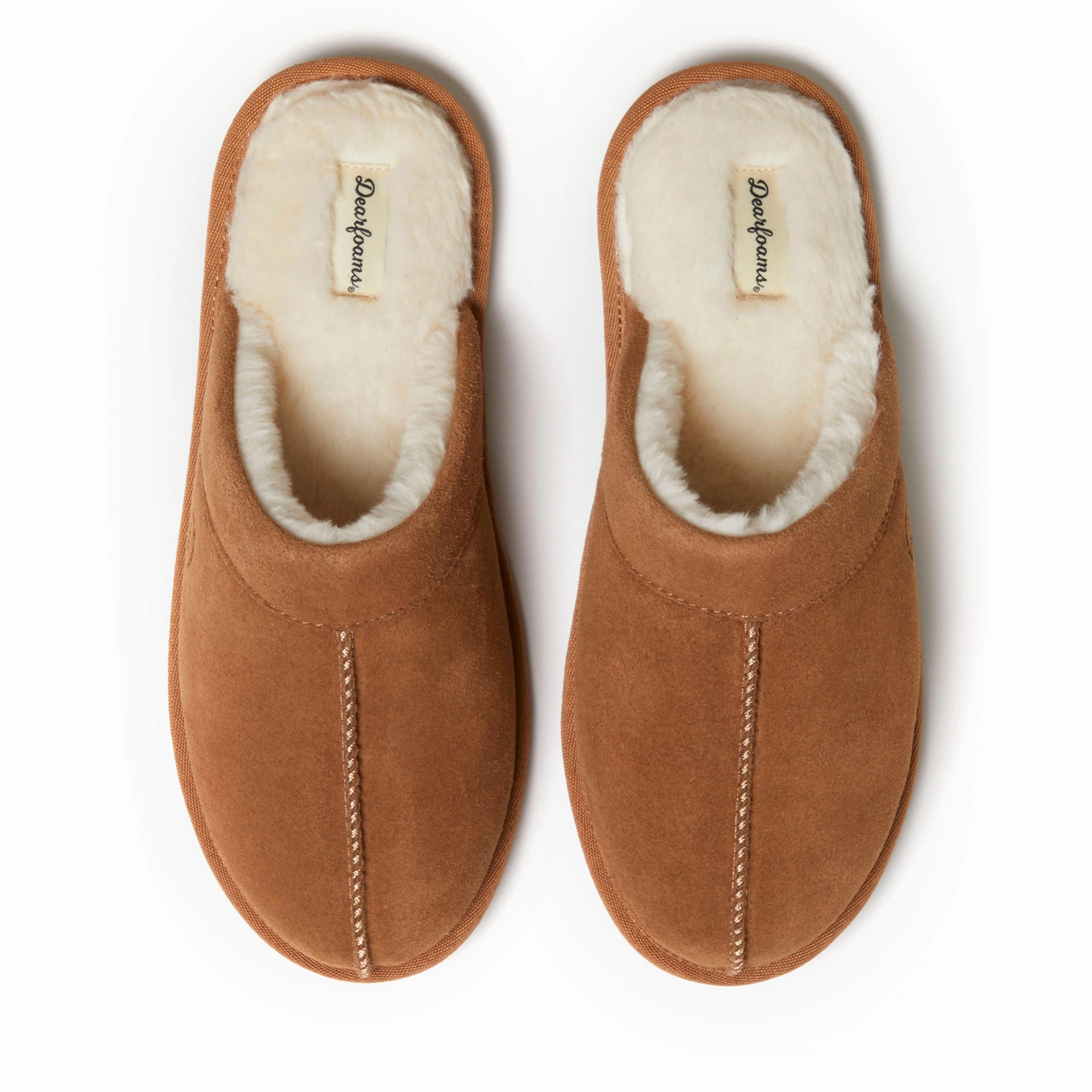 Dearfoams Men's Kirk Genuine Suede Scuff House Slipper