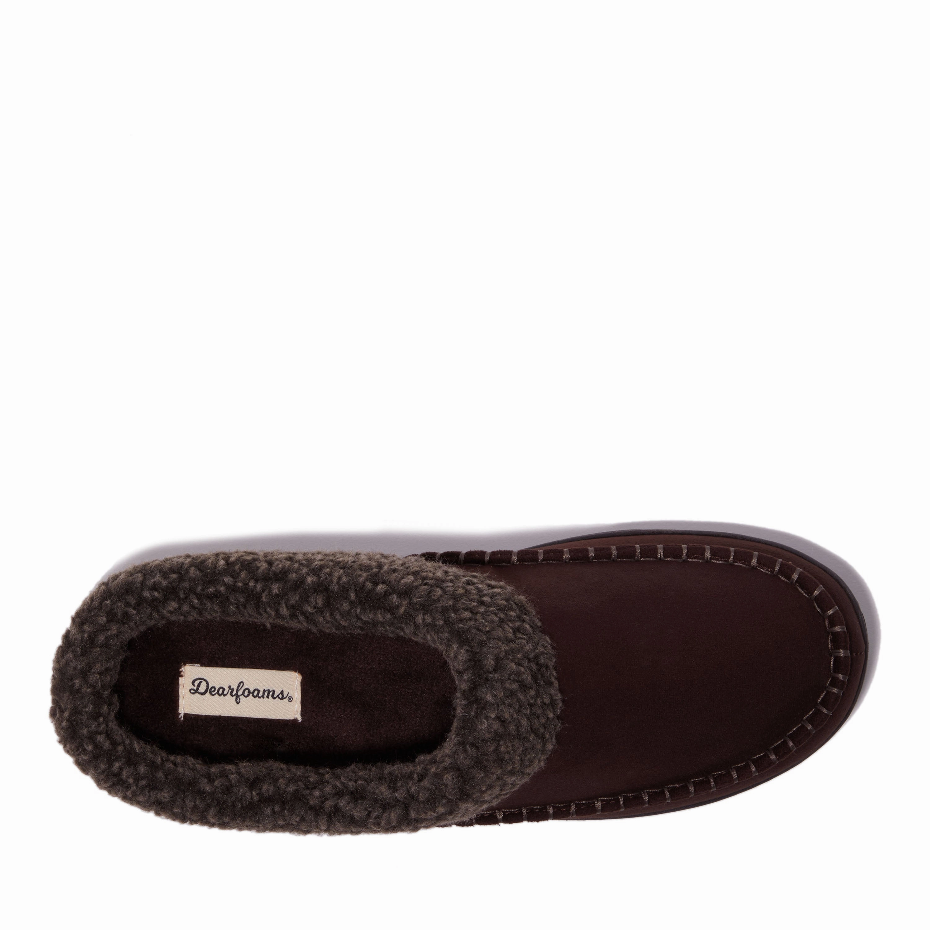 Dearfoams Men's Marshall Microsuede Moccasin Toe Clog