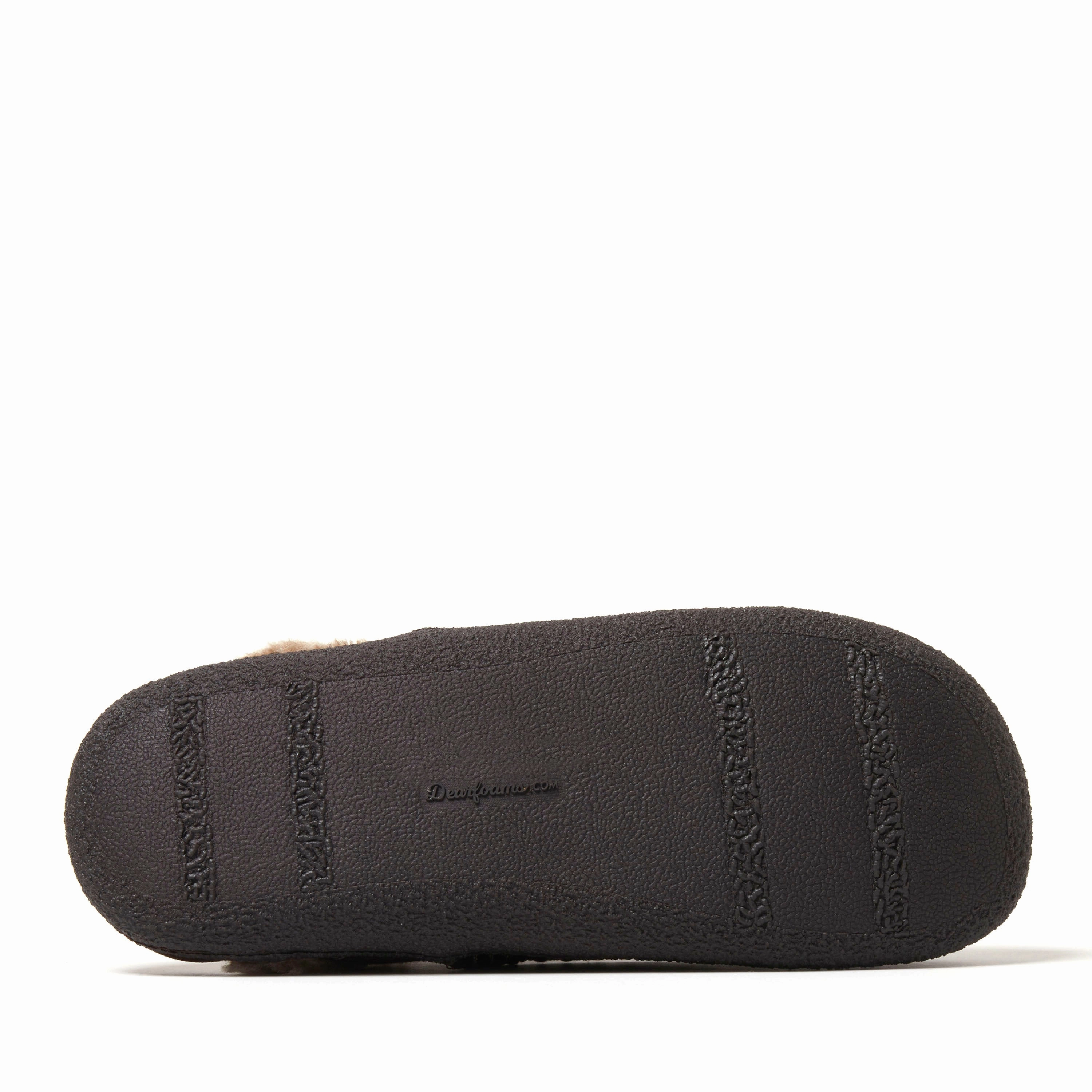 Dearfoams Men's Matthew Moccasin Toe Scuff Slipper