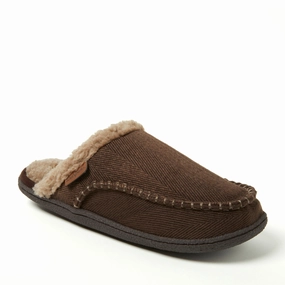 Dearfoams Men's Matthew Moccasin Toe Scuff Slipper Mens Slippers clearance sale