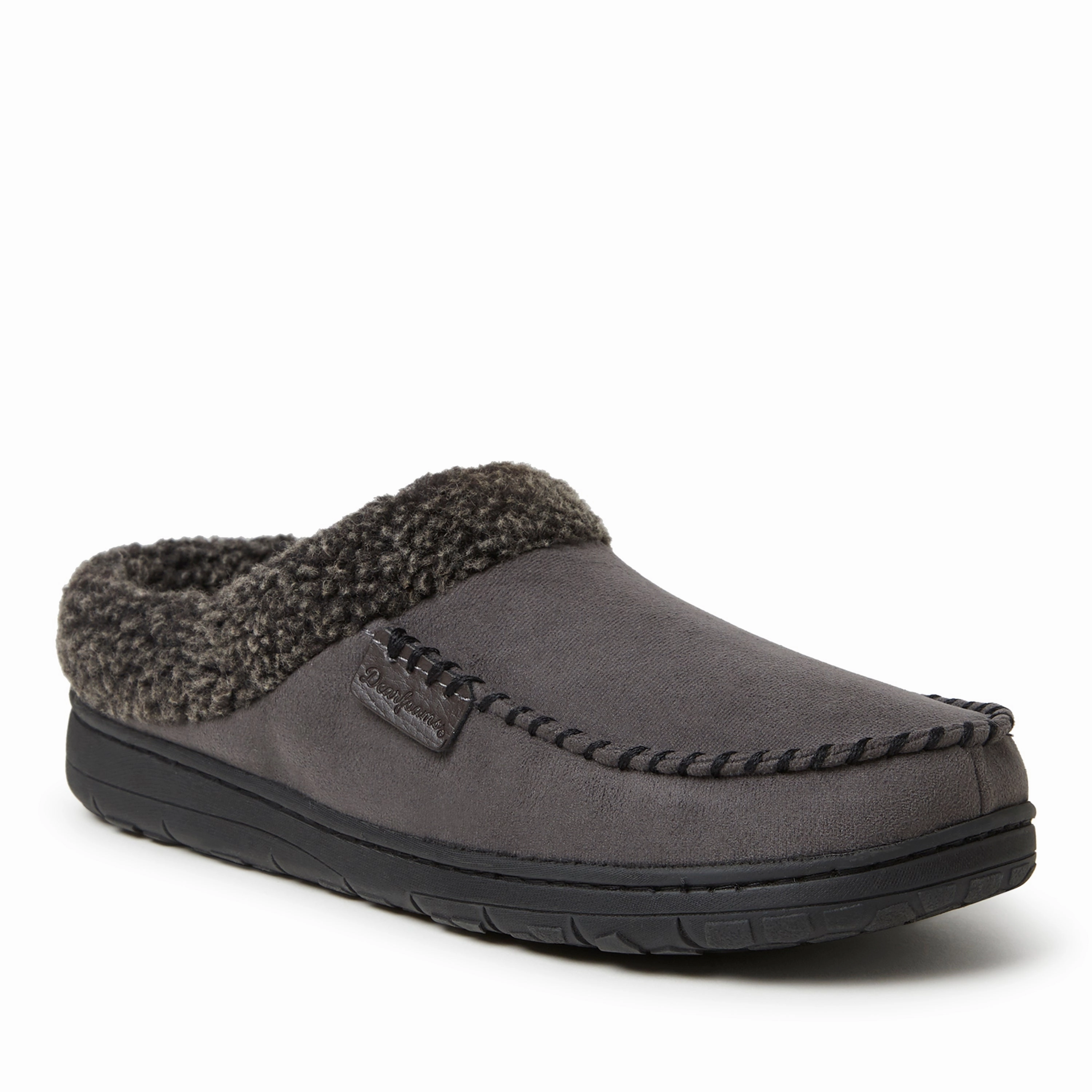 Dearfoams Men's Microsuede Clog Slipper