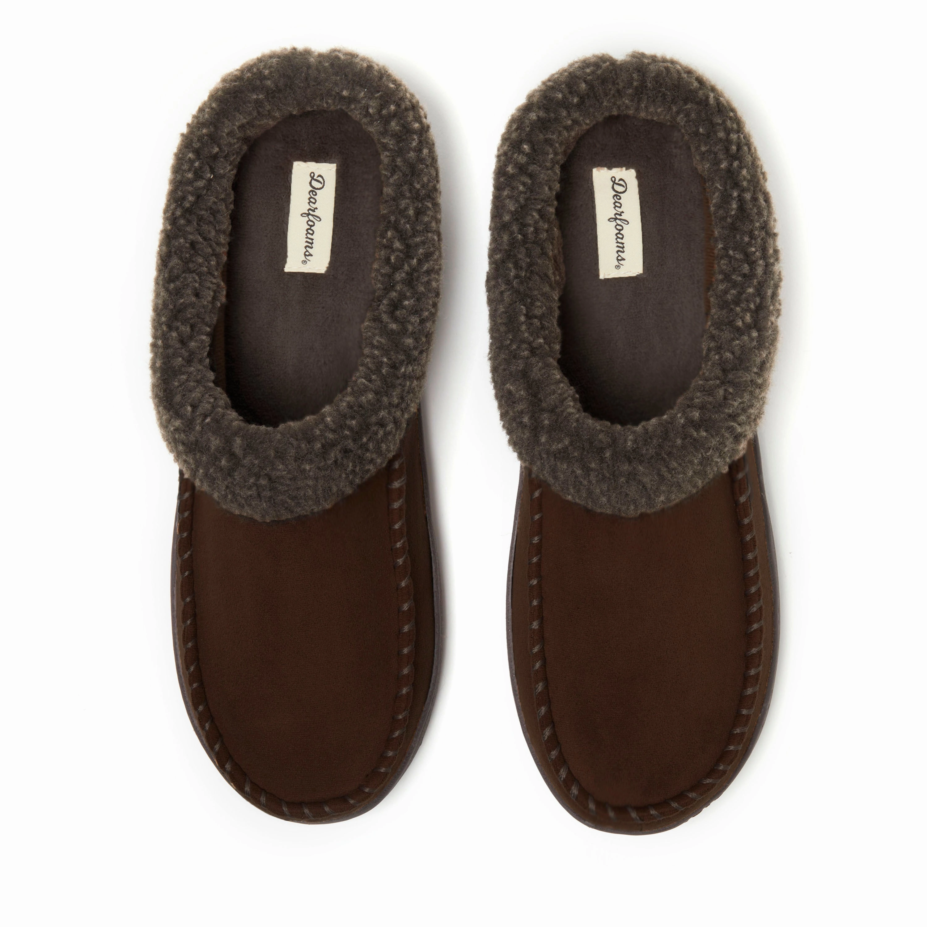 Dearfoams Men's Microsuede Clog Slipper
