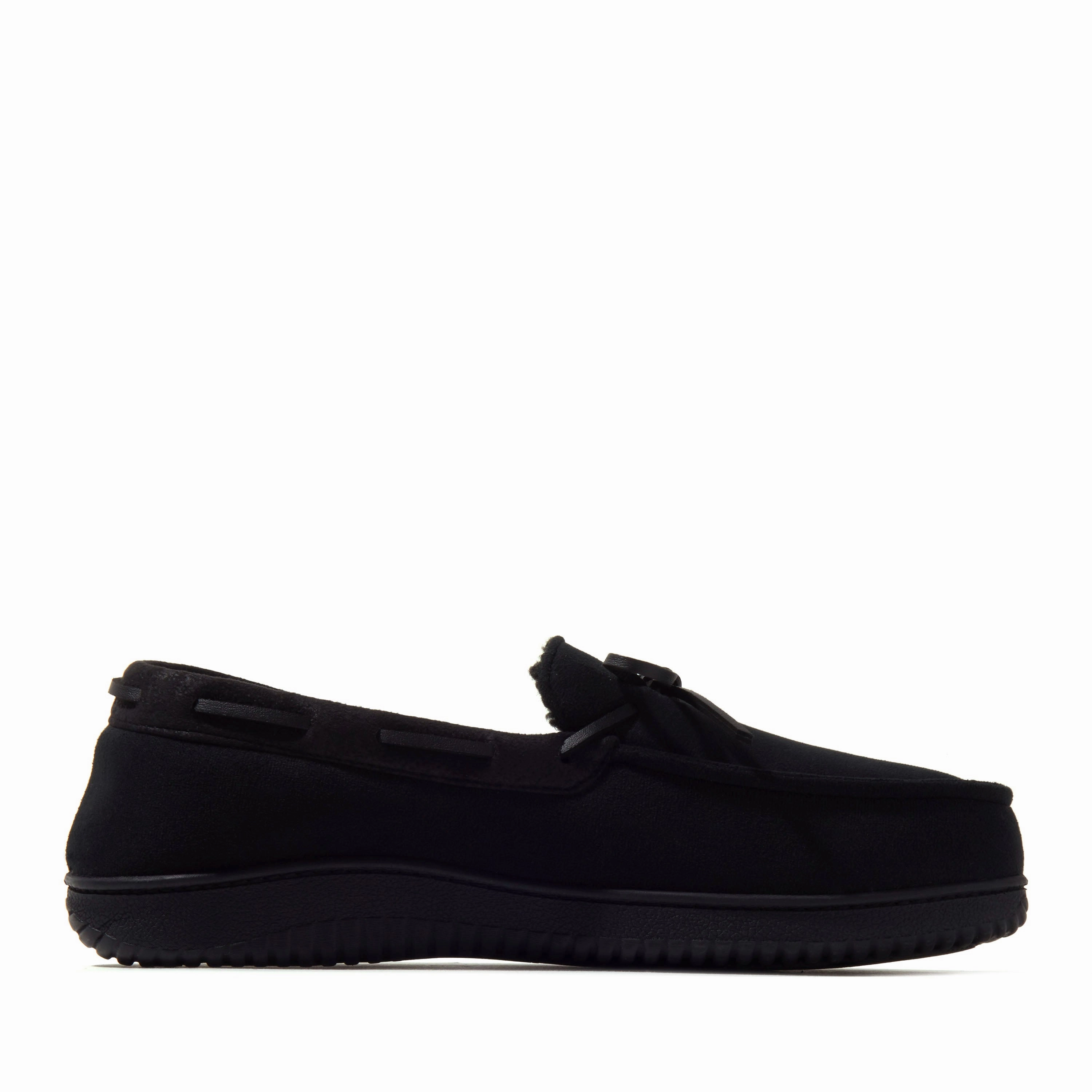 Dearfoams Men's Pierce Microsuede Moccasin House Shoe Slipper