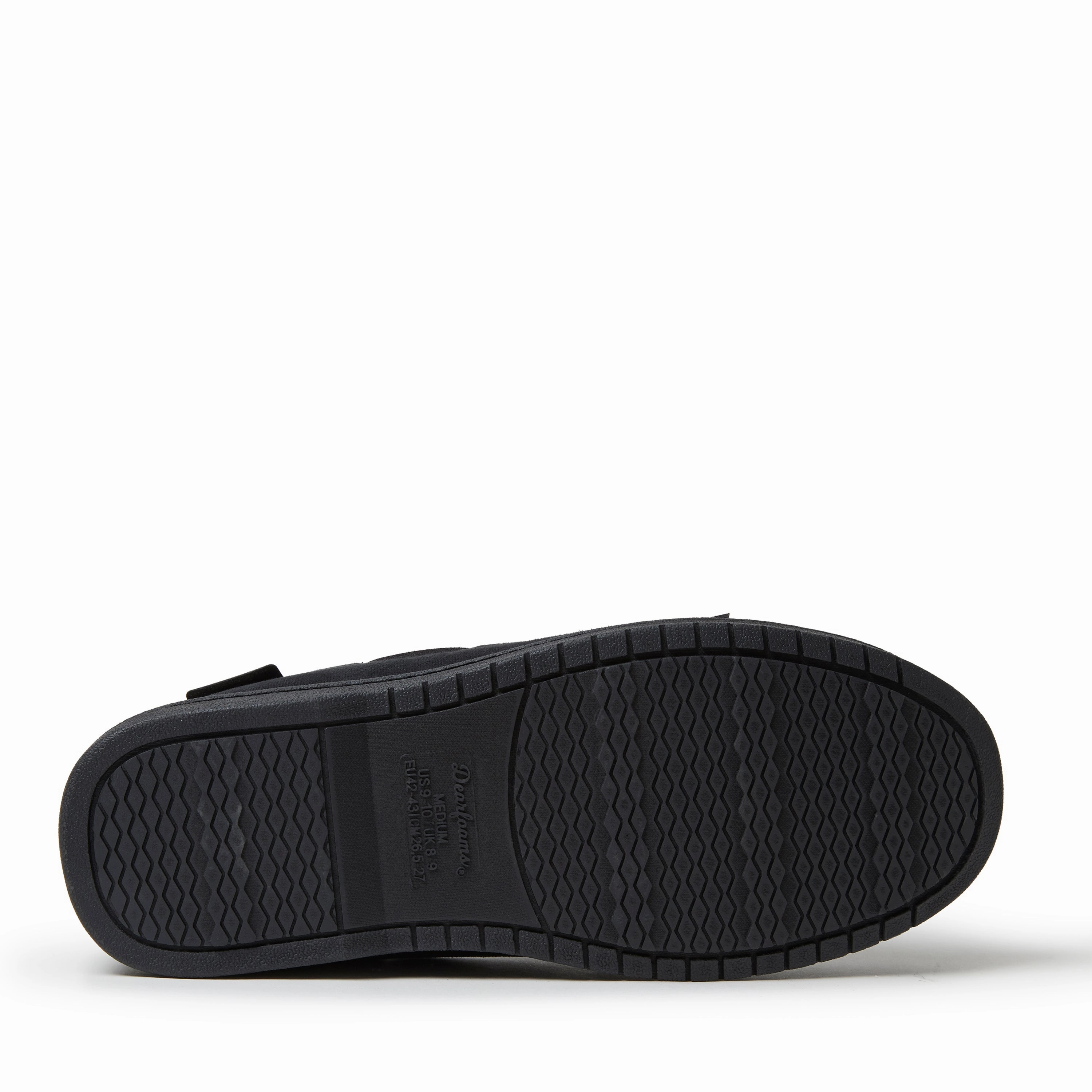 Dearfoams Men's Toby Microsuede Moccasin Slippers with Tie