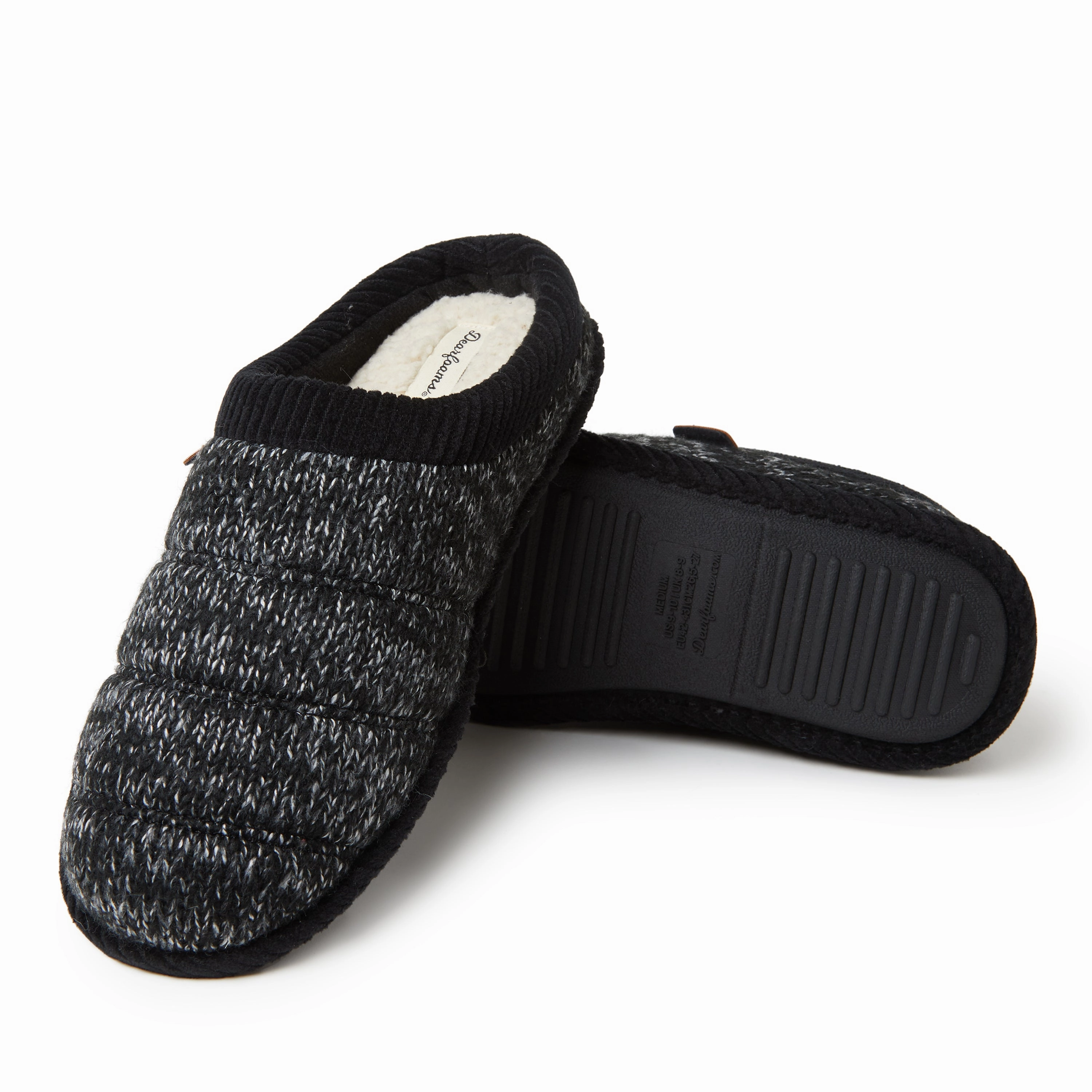 Dearfoams Mens Asher Marled Knit Clog
