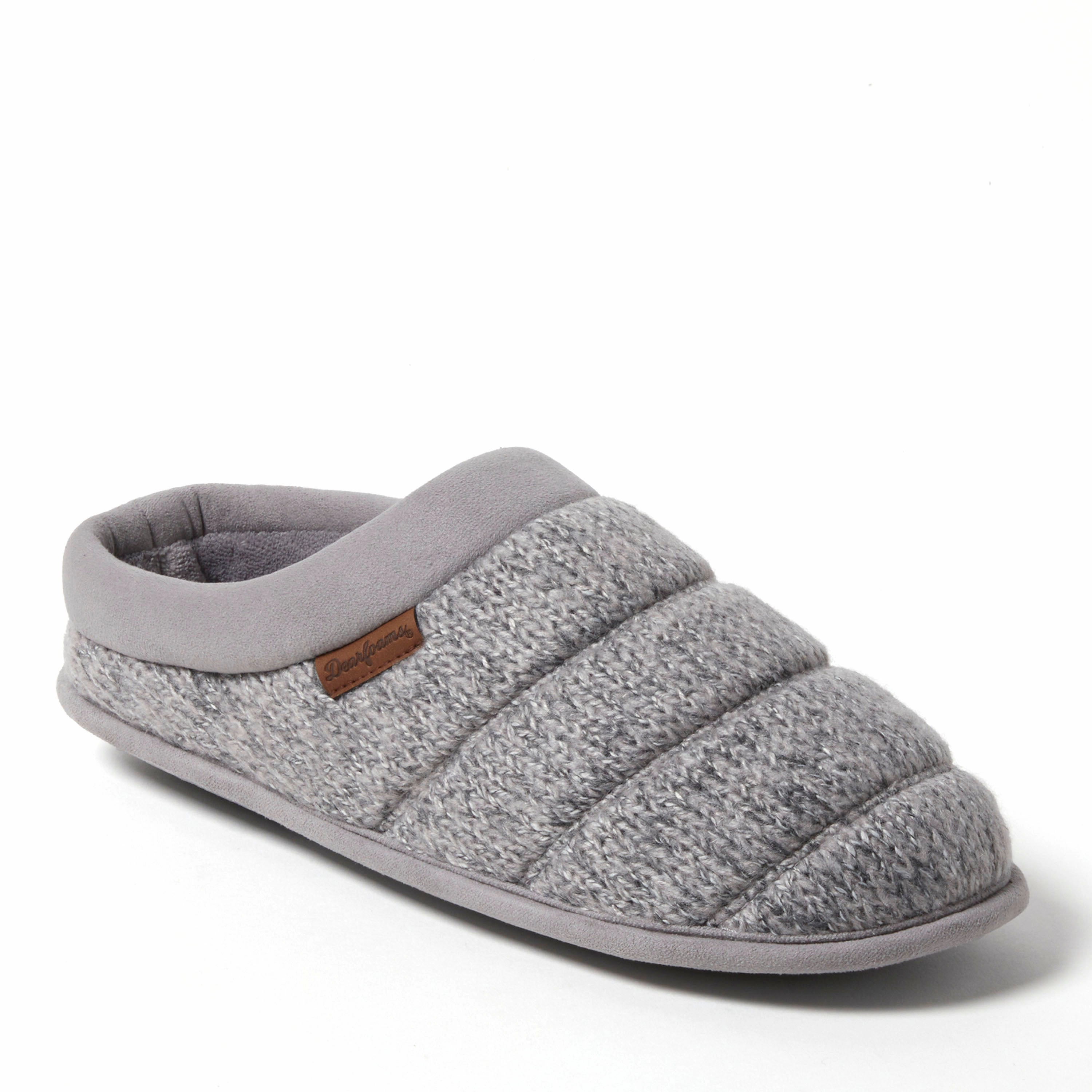 Dearfoams Mens Asher Marled Knit Clog