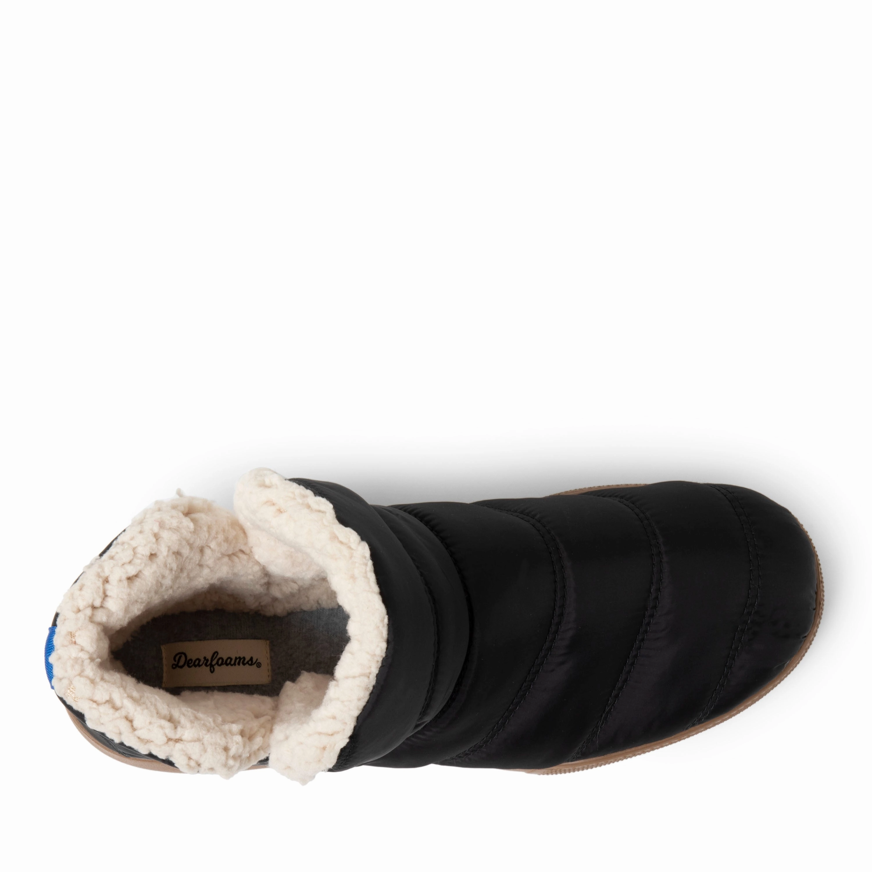 Dearfoams Mens Bryant Nylon Puffer Indoor/Outdoor Slipper Boot