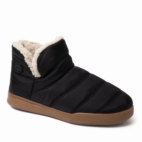 Dearfoams Mens Bryant Nylon Puffer Indoor/Outdoor Slipper Boot Mens Slippers clearance sale