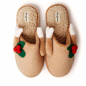 Dearfoams Mens Carson Holiday Scuff Mens Slippers clearance sale