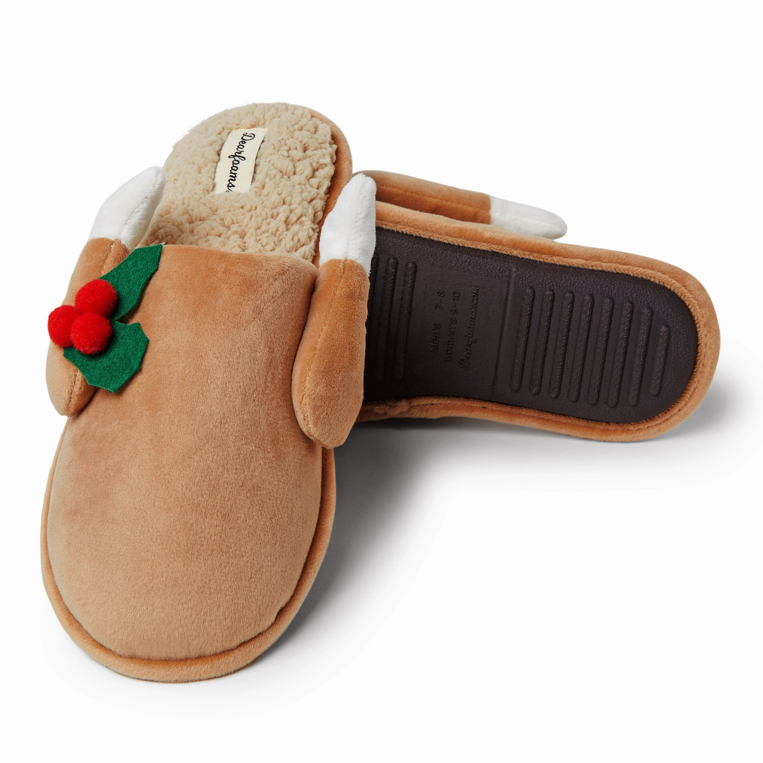 Dearfoams Mens Carson Holiday Scuff